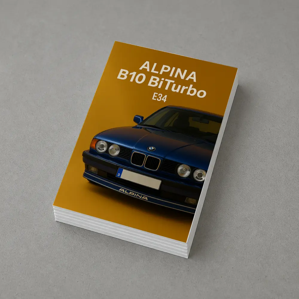Alpina B10 BiTurbo E34 Blue Car – Postcards