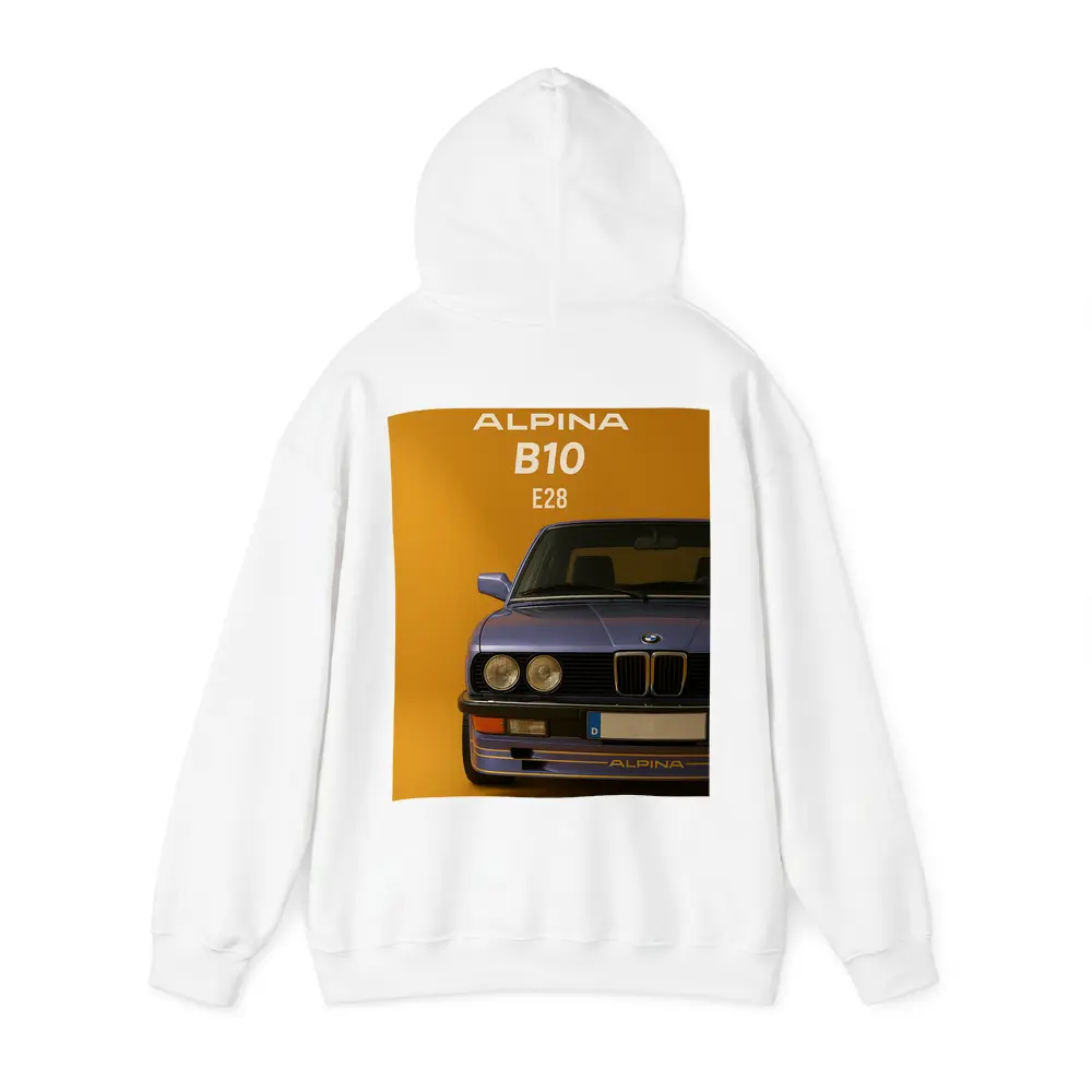 Alpina B10 E28 Blue on Yellow – Hoodies