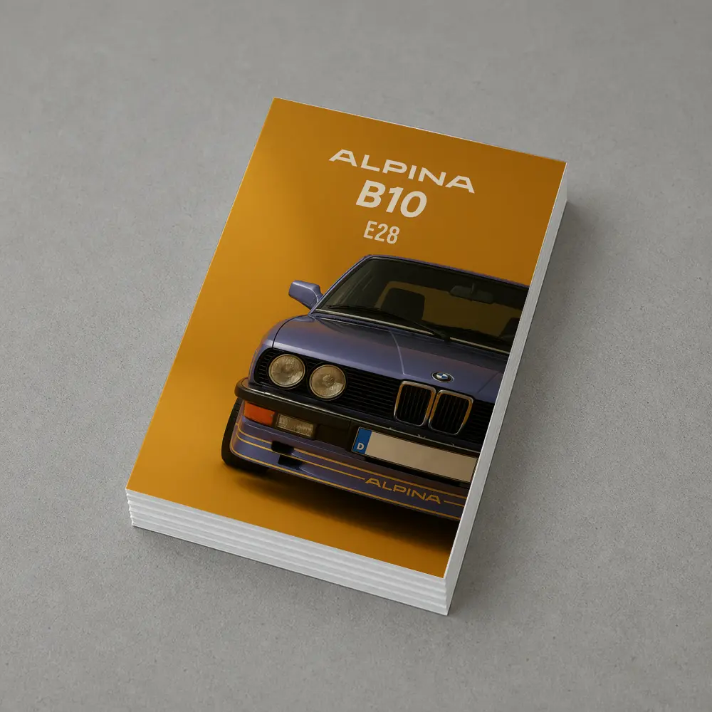 Alpina B10 E28 Blue on Yellow – Postcards
