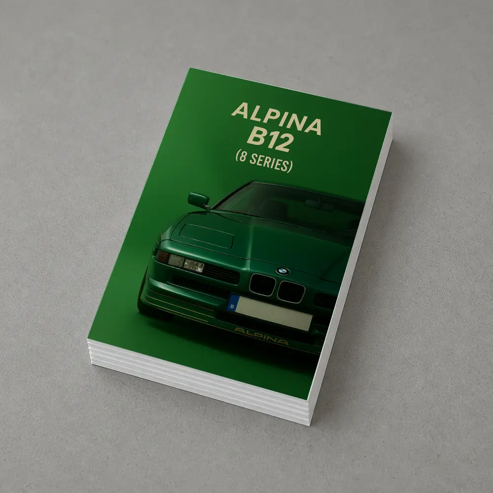 Alpina B12 BMW Eight Series Green Art – Postcards