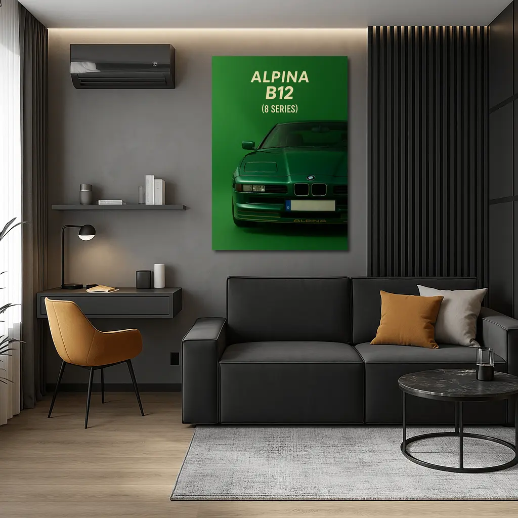Alpina B12 BMW Eight Series Green Art – Wall Art