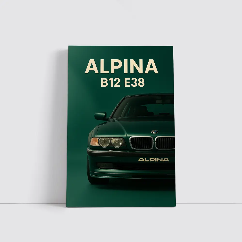 Alpina B12 E38 Dark Green Wall Art – Wall Art