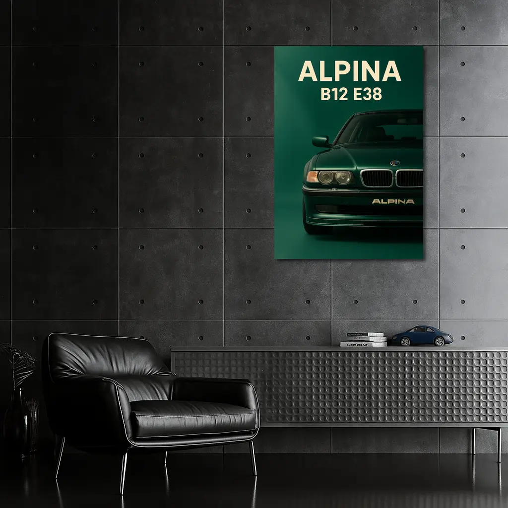 Alpina B12 E38 Dark Green Wall Art – Wall Art