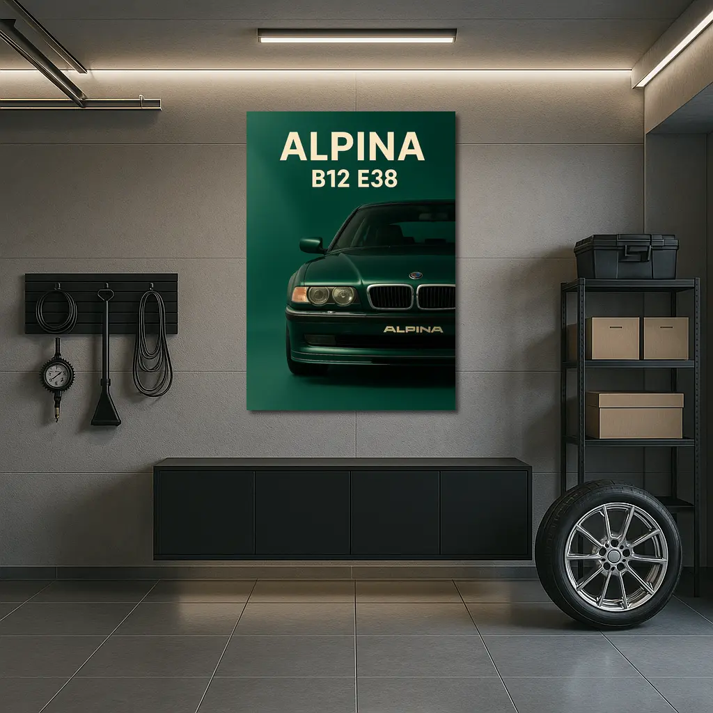 Alpina B12 E38 Dark Green Wall Art – Wall Art