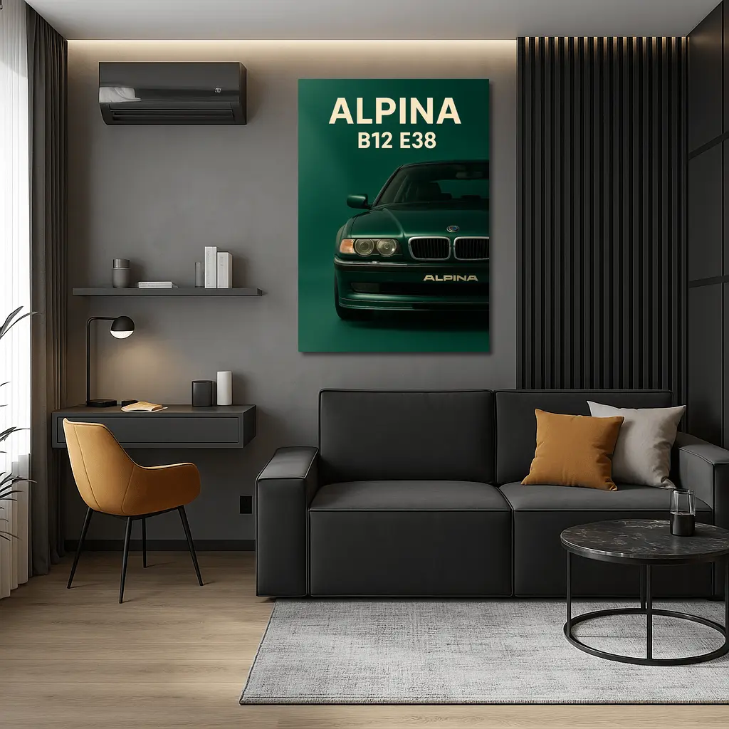 Alpina B12 E38 Dark Green Wall Art – Wall Art