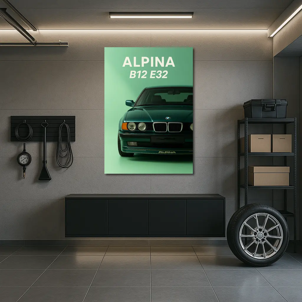 Alpina B12 E32 Green Studio Art – Wall Art