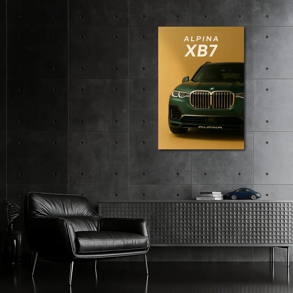 Alpina XB7 Green SUV Gold Background – Wall Art