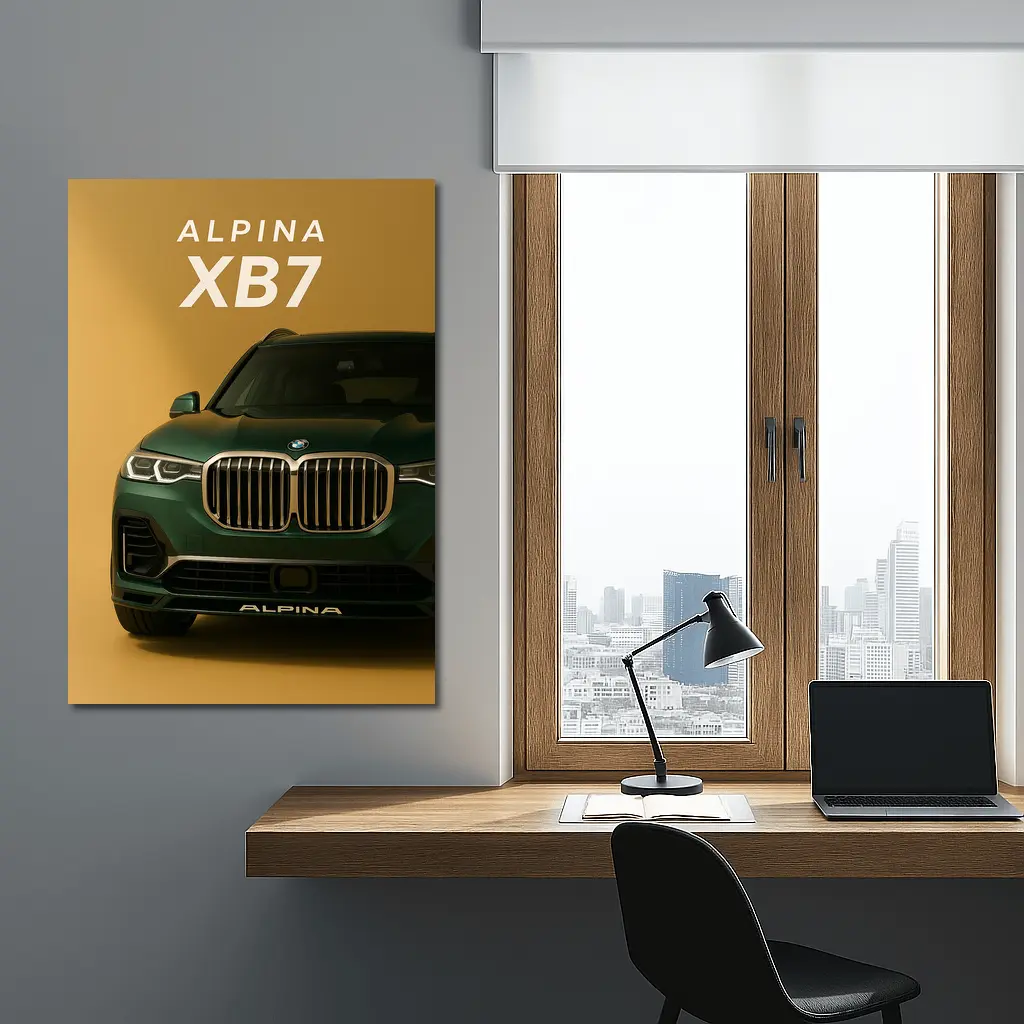 Alpina XB7 Green SUV Gold Background – Wall Art