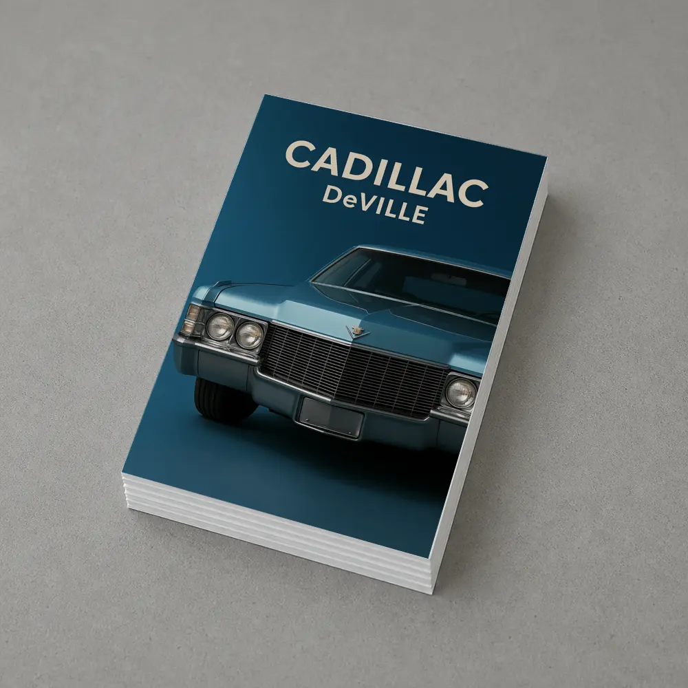 Cadillac DeVille Classic Blue Studio Shot – Postcards