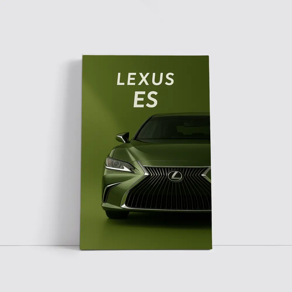 Lexus ES Green Car Front View – Wall Art