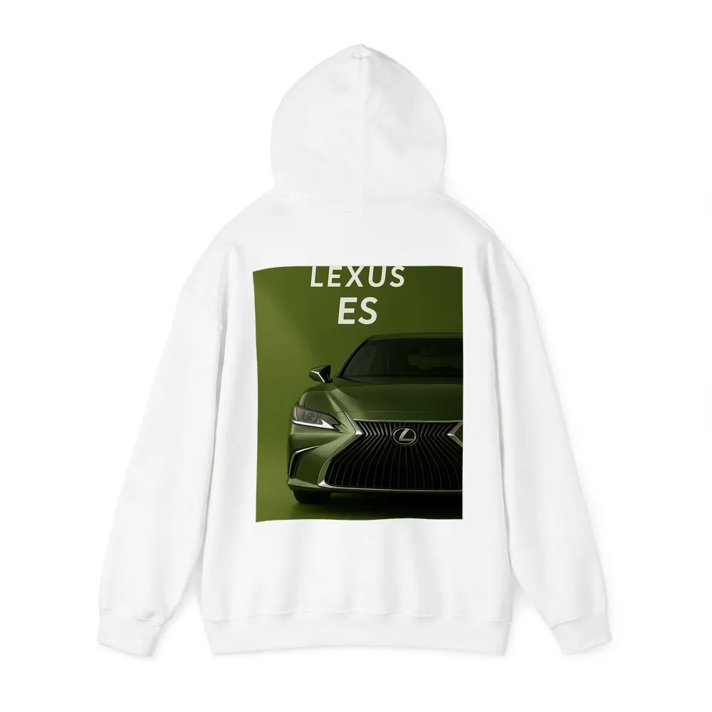 Lexus ES Green Car Front View – Hoodies