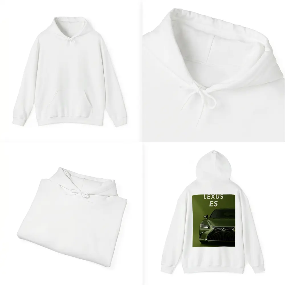 Lexus ES Green Car Front View – Hoodies