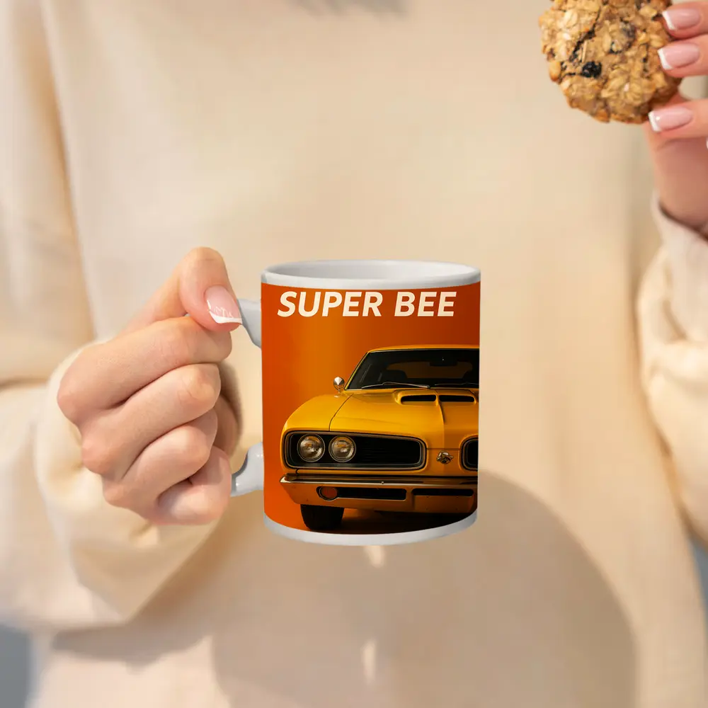 Dodge Super Bee Classic Muscle Car Orange – Mugs