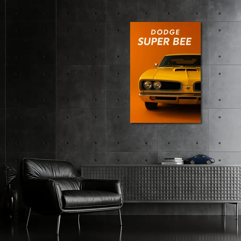 Dodge Super Bee Classic Muscle Car Orange – Wall Art