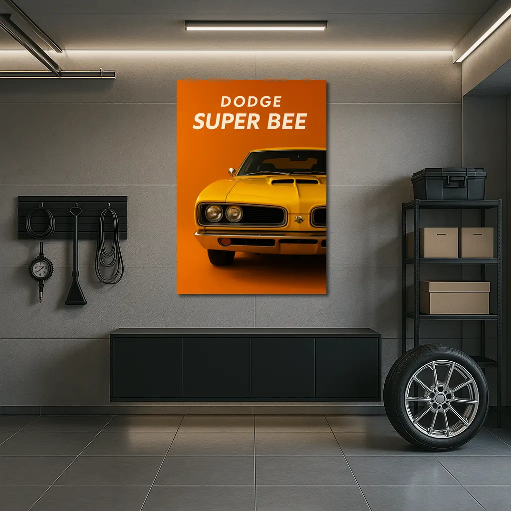 Dodge Super Bee Classic Muscle Car Orange – Wall Art