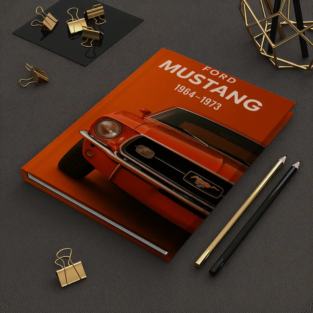 Ford Mustang Classic Orange Front View – Notebooks
