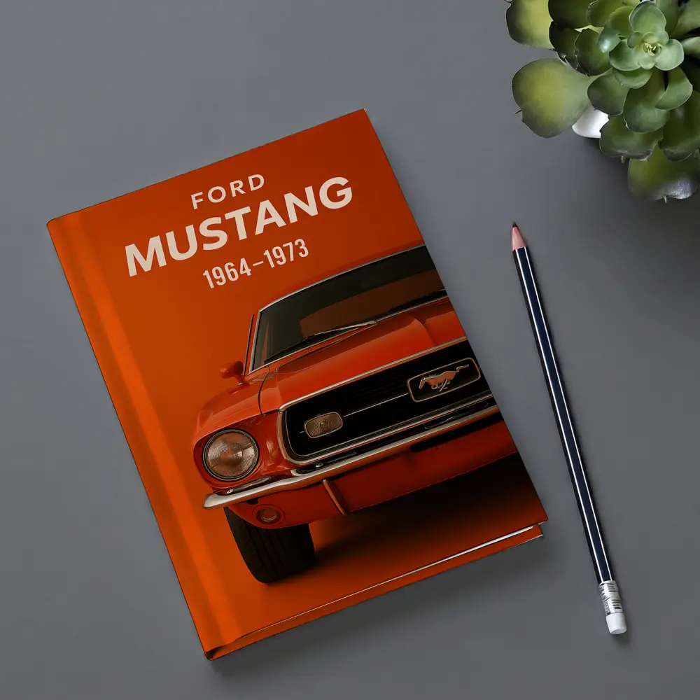 Ford Mustang Classic Orange Front View – Notebooks