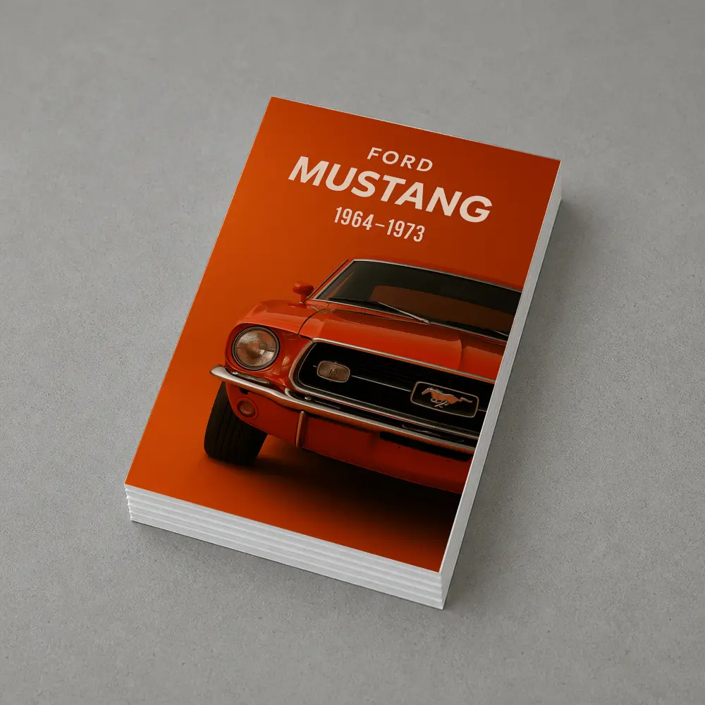 Ford Mustang Classic Orange Front View – Postcards