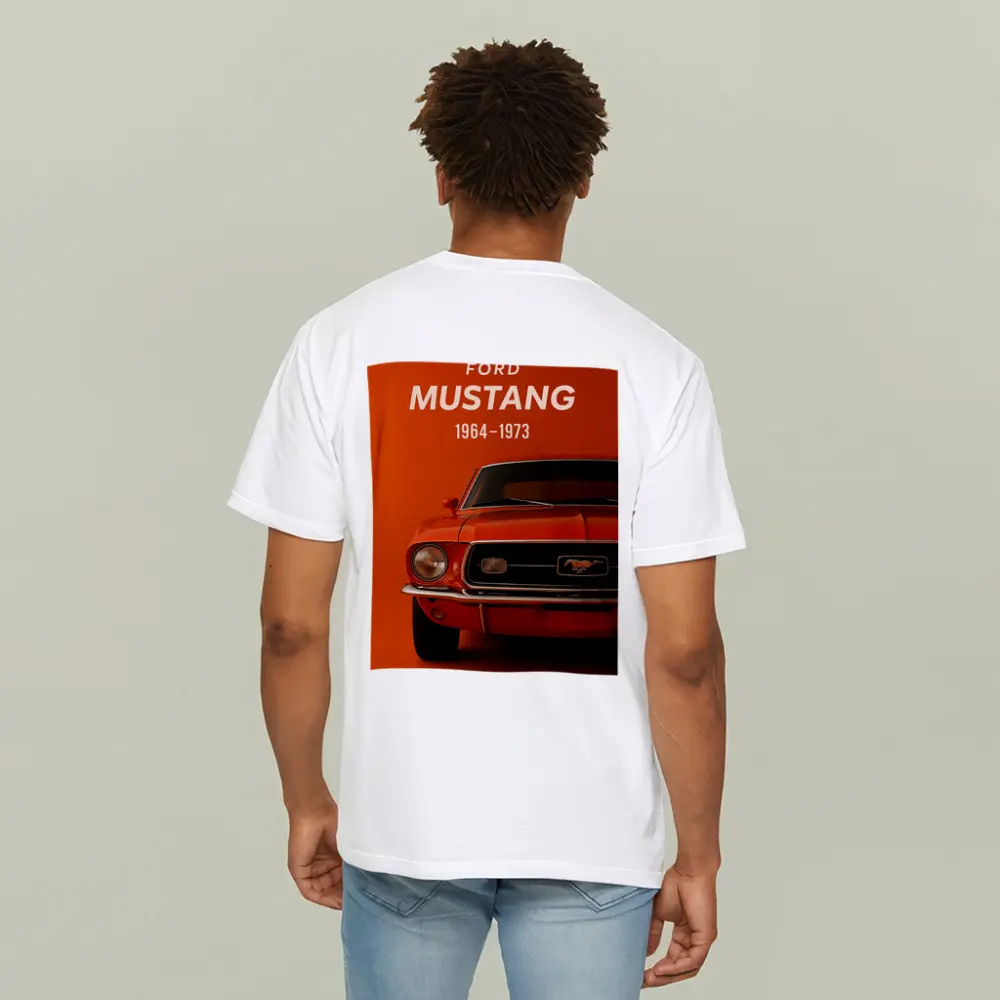 Ford Mustang Classic Orange Front View – T-Shirts