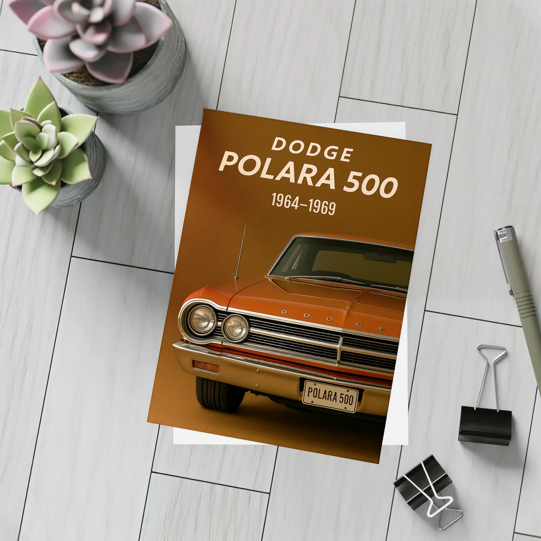 Dodge Polara 500 Classic Muscle Car Brown – Postcards
