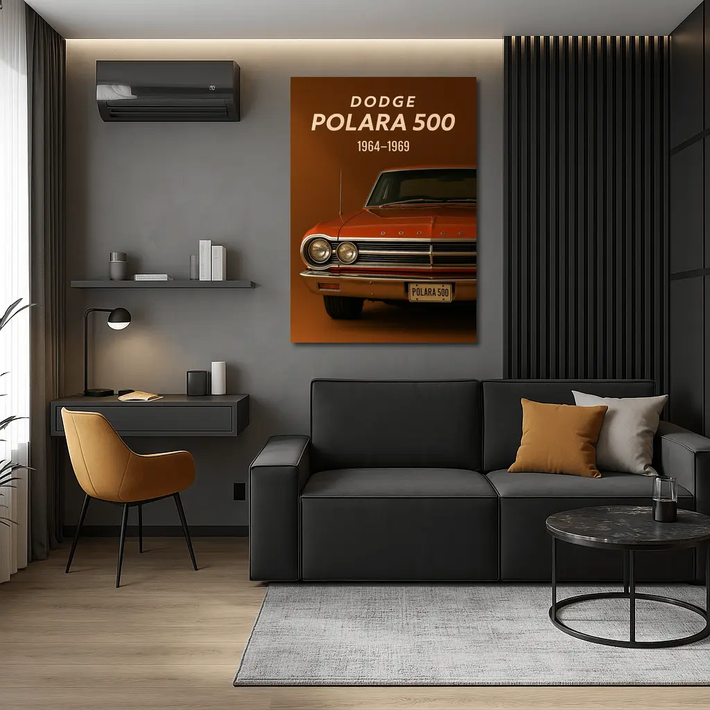 Dodge Polara 500 Classic Muscle Car Brown – Wall Art