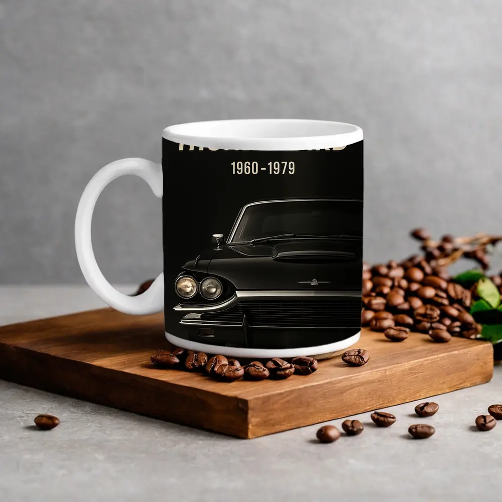 Ford Thunderbird Classic Car Dark Background – Mugs