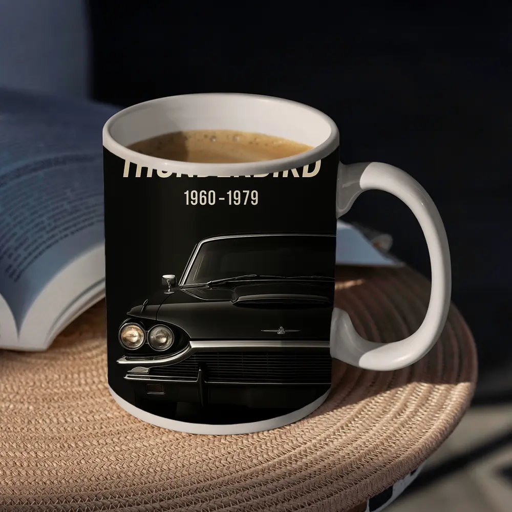 Ford Thunderbird Classic Car Dark Background – Mugs