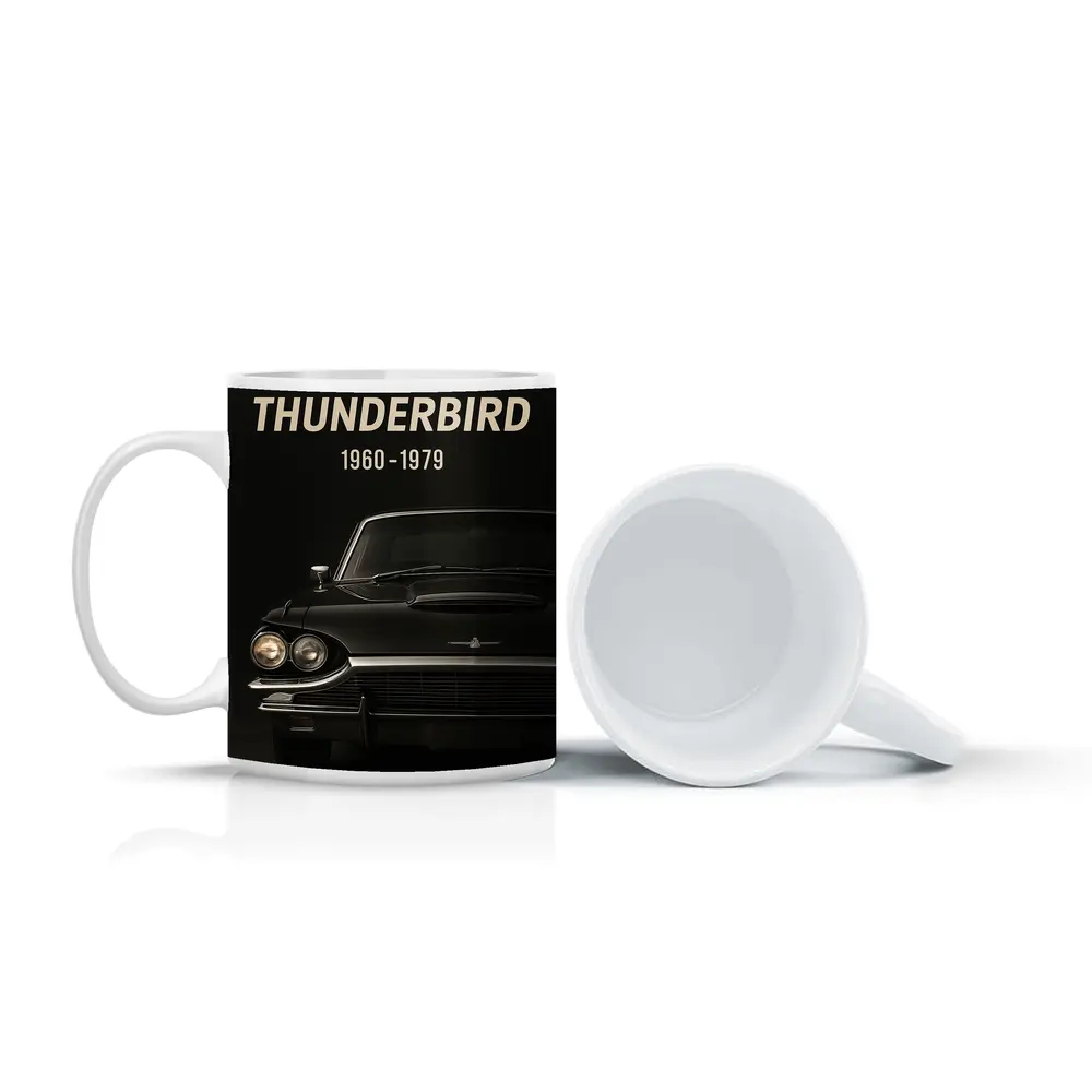 Ford Thunderbird Classic Car Dark Background – Mugs
