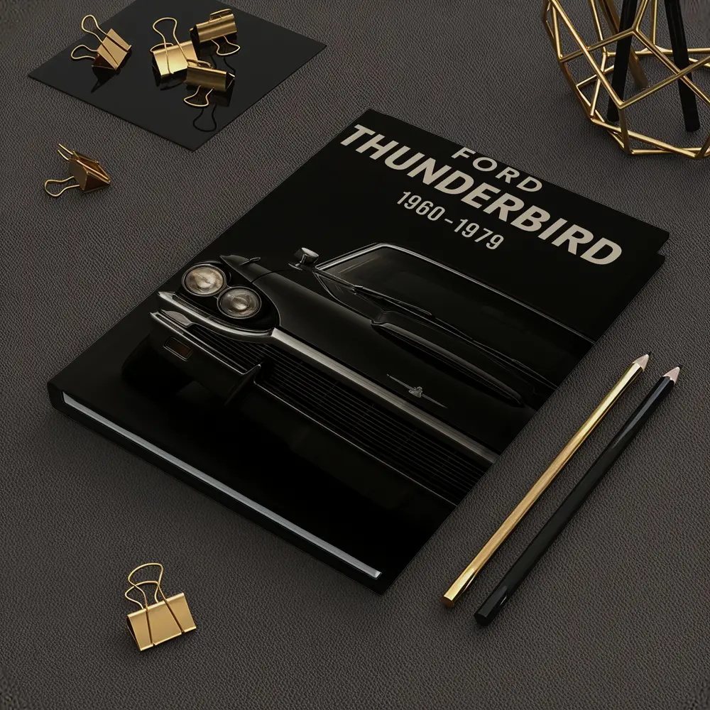 Ford Thunderbird Classic Car Dark Background – Notebooks