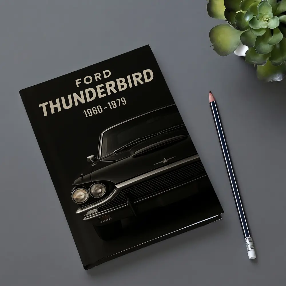 Ford Thunderbird Classic Car Dark Background – Notebooks
