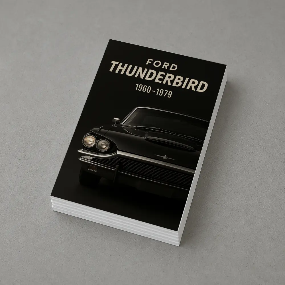 Ford Thunderbird Classic Car Dark Background – Postcards