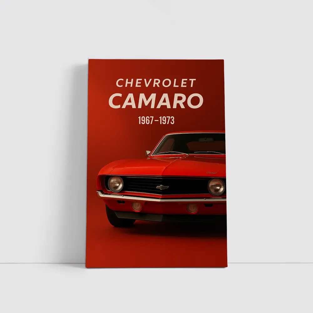 Chevrolet Camaro Classic Red Muscle Car – Wall Art