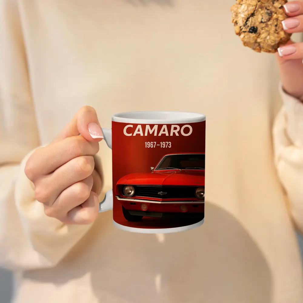 Chevrolet Camaro Classic Red Muscle Car – Mugs