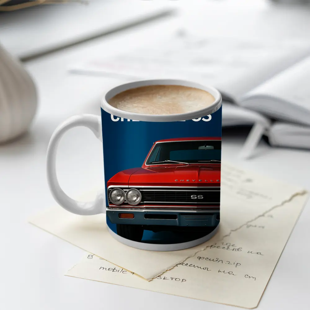 Chevrolet Chevelle SS Red Classic Car – Mugs