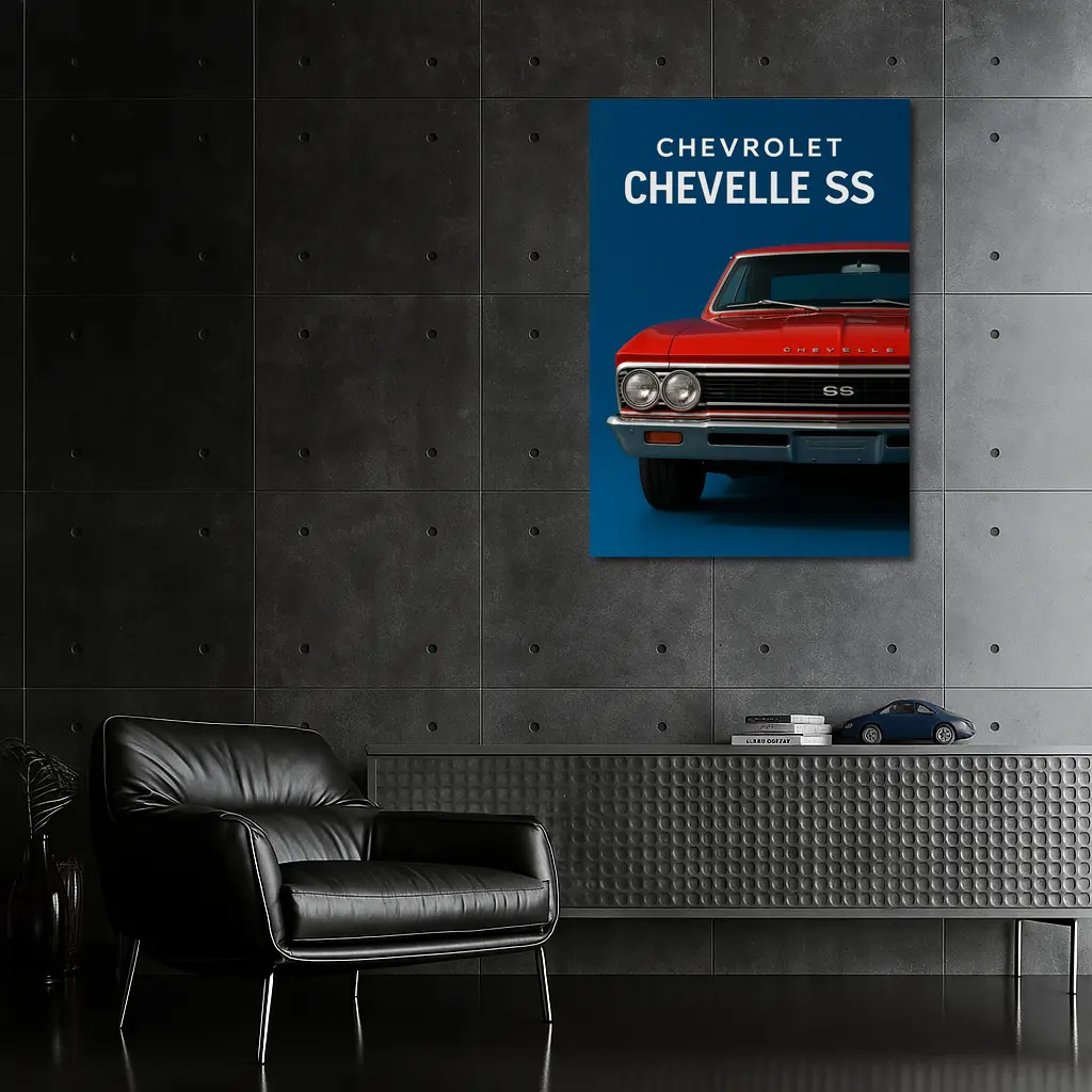 Chevrolet Chevelle SS Red Classic Car – Wall Art