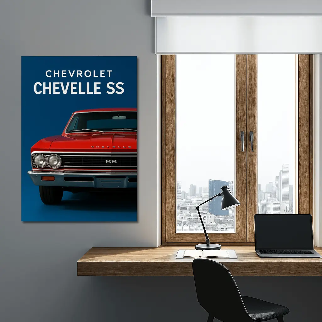 Chevrolet Chevelle SS Red Classic Car – Wall Art