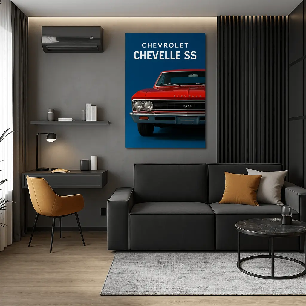 Chevrolet Chevelle SS Red Classic Car – Wall Art