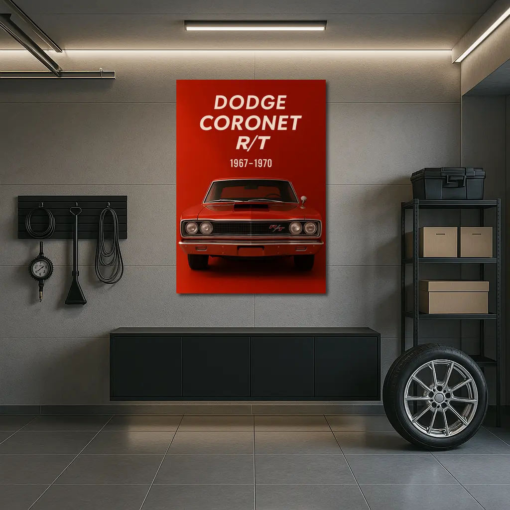 Dodge Coronet RT Classic Muscle Car Red – Wall Art