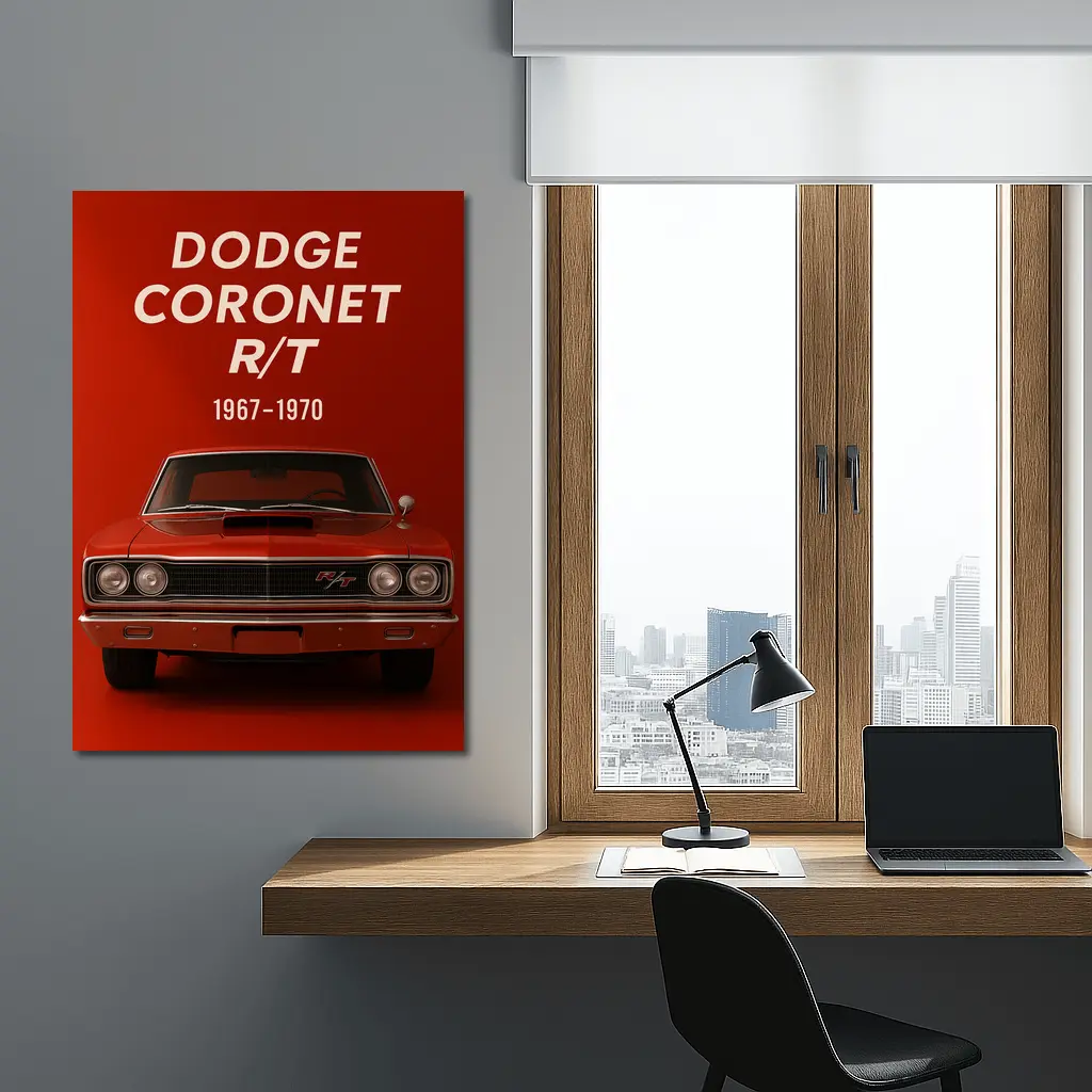 Dodge Coronet RT Classic Muscle Car Red – Wall Art