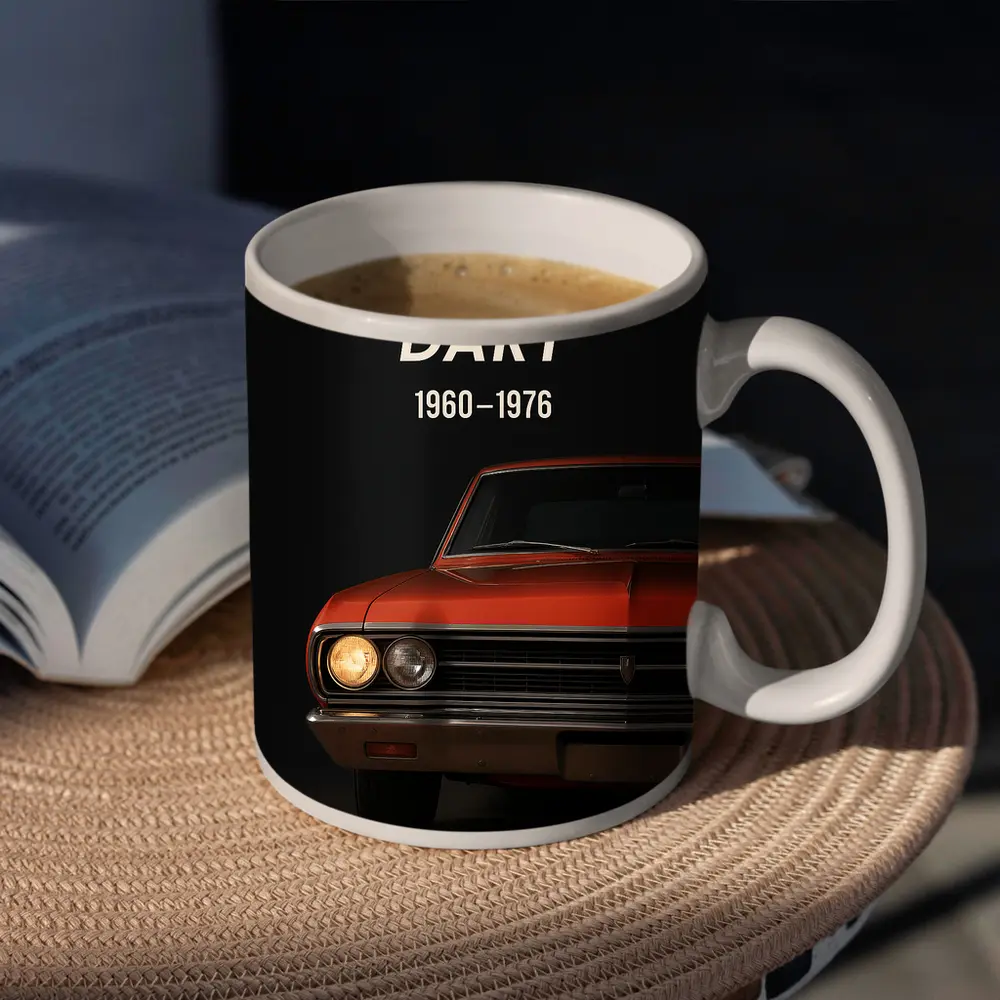 Dodge Dart Classic Muscle Car Dark Background – Mugs