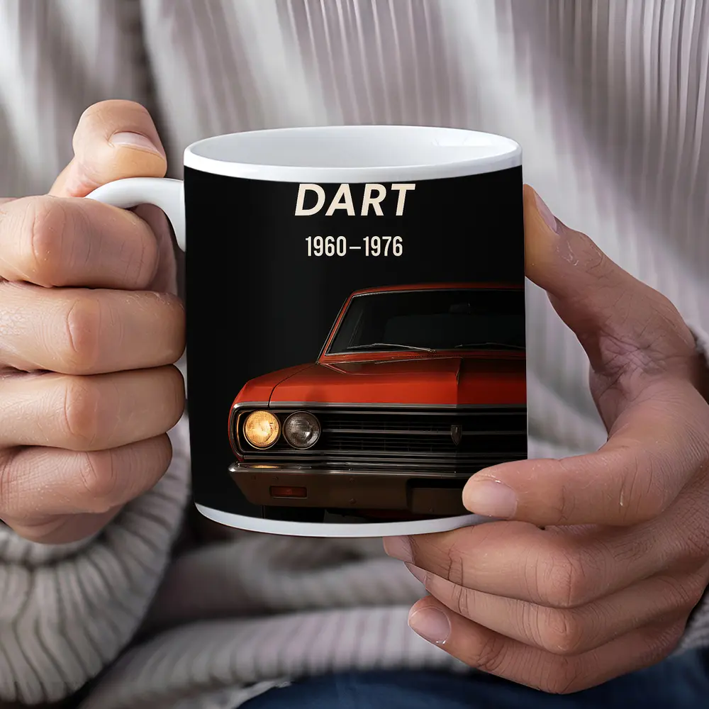 Dodge Dart Classic Muscle Car Dark Background – Mugs