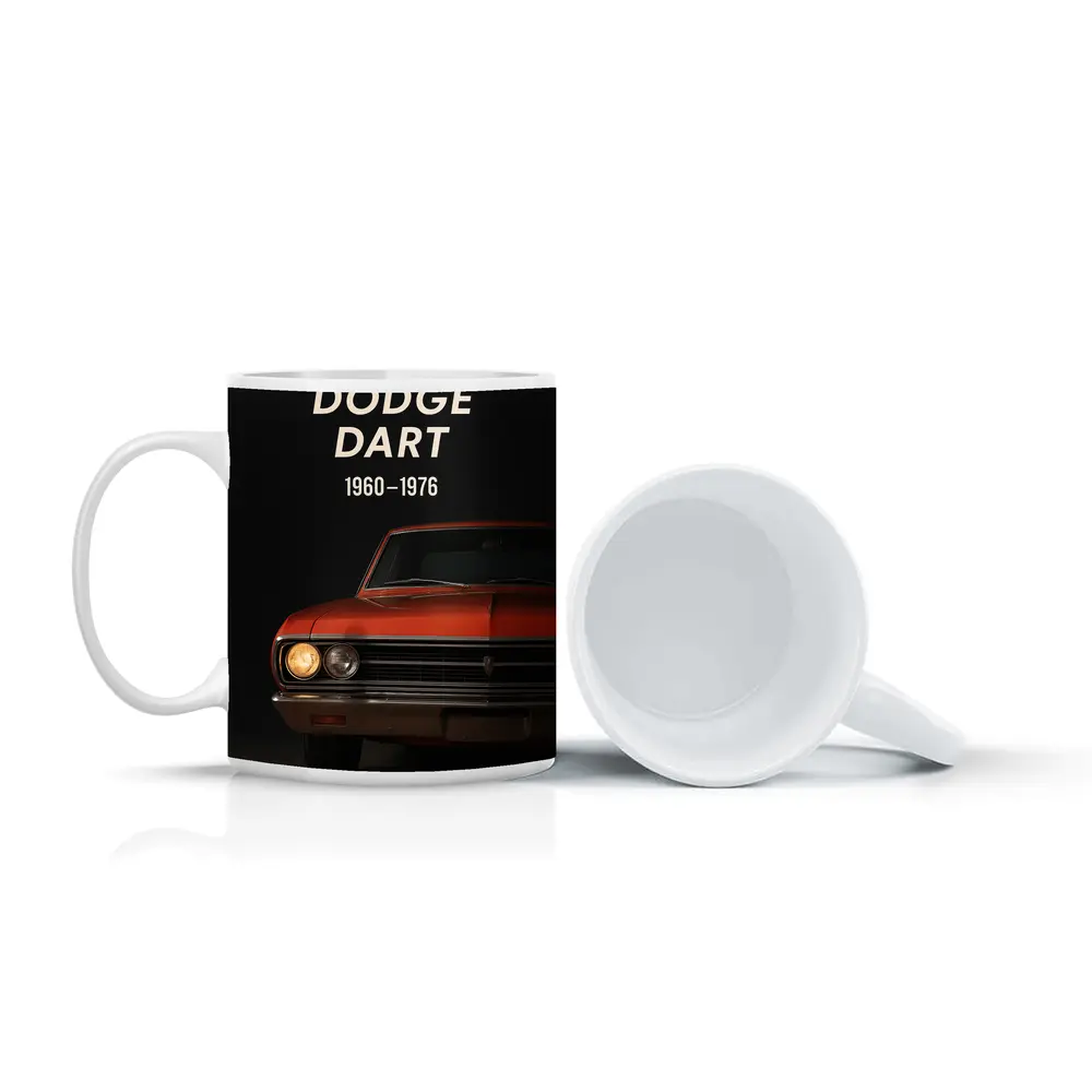 Dodge Dart Classic Muscle Car Dark Background – Mugs