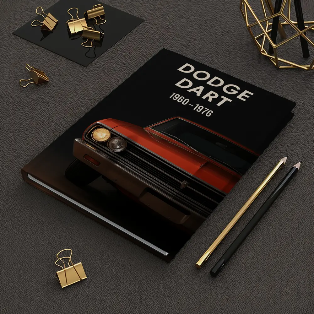 Dodge Dart Classic Muscle Car Dark Background – Notebooks