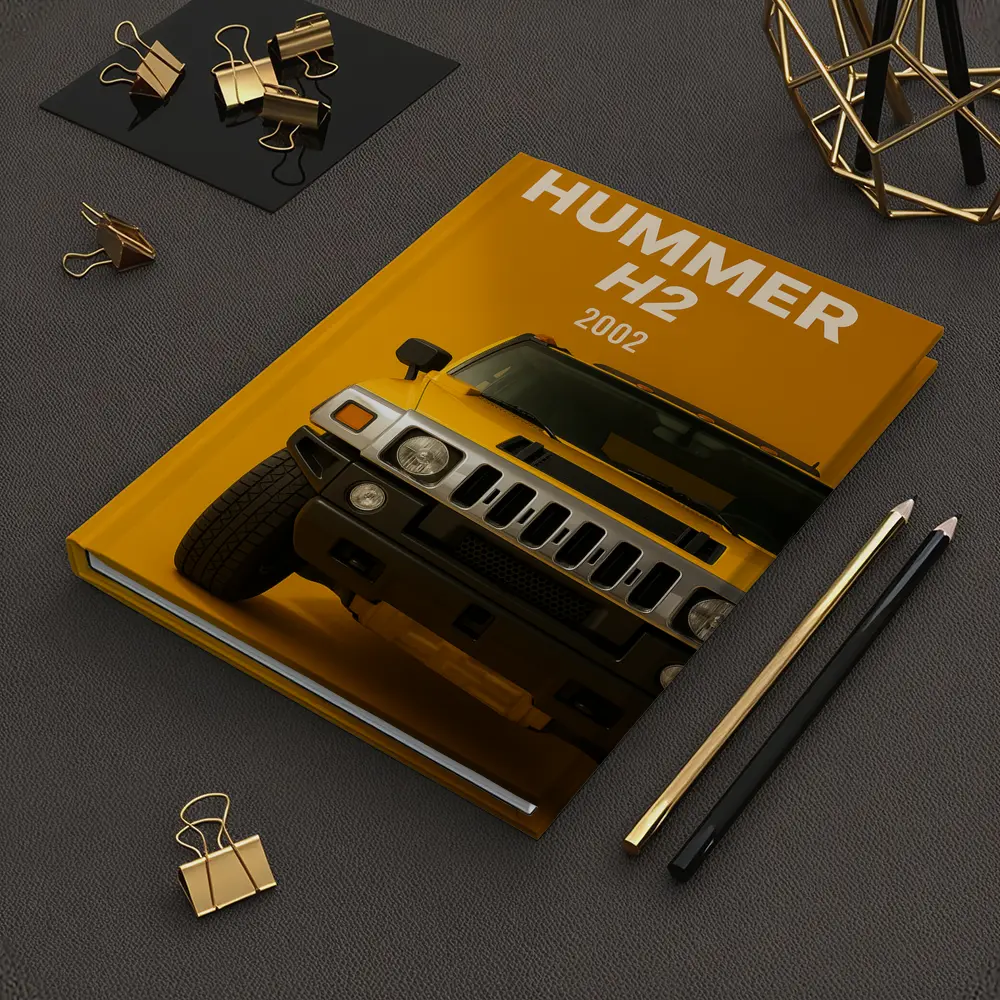 Hummer H2 2002 Yellow Studio Front View – Notebooks