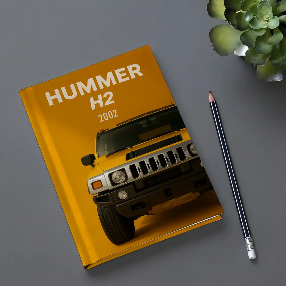 Hummer H2 2002 Yellow Studio Front View – Notebooks