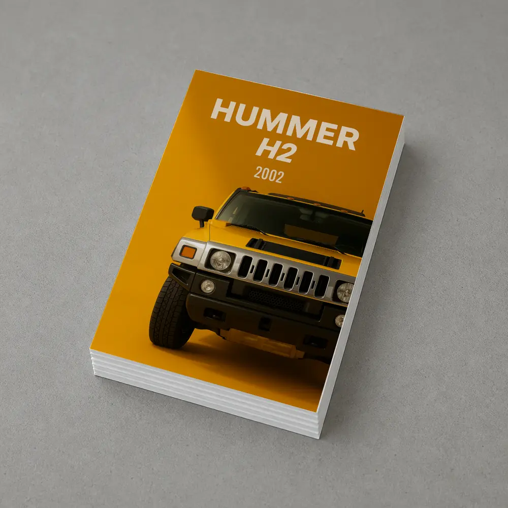 Hummer H2 2002 Yellow Studio Front View – Postcards