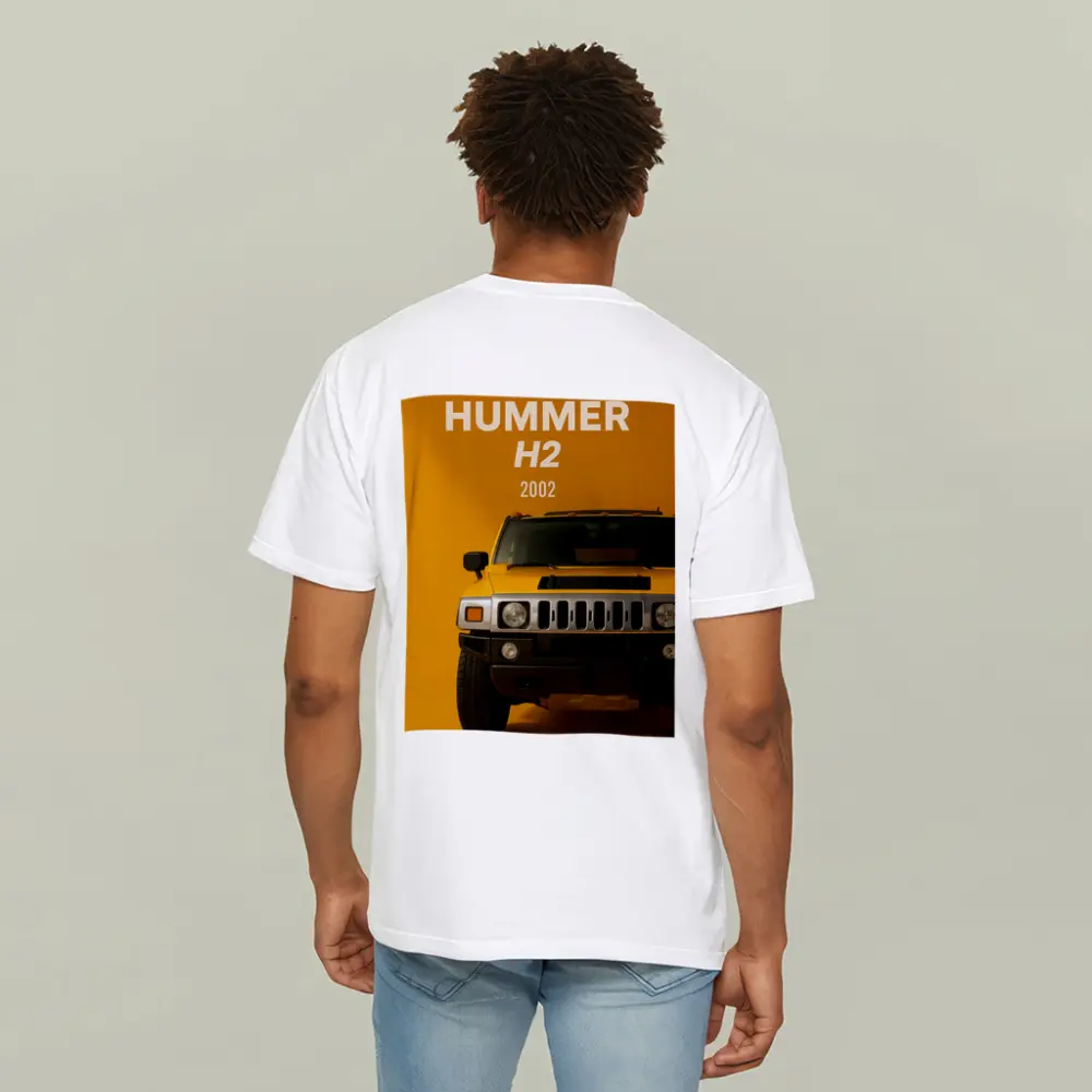 Hummer H2 2002 Yellow Studio Front View – T-Shirts