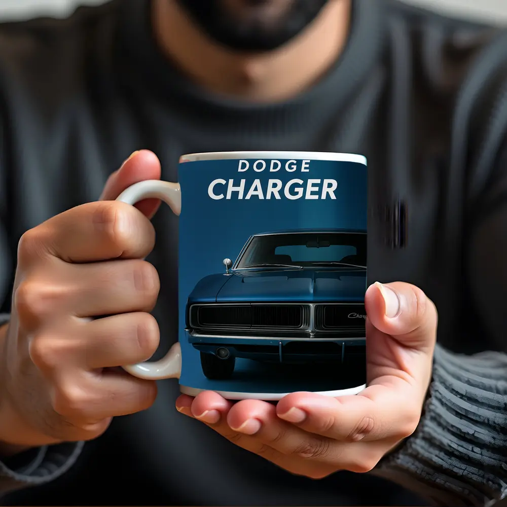 Dodge Charger Classic Muscle Car Blue – Mugs