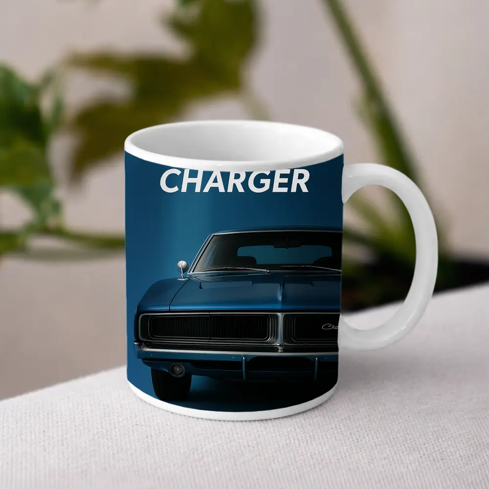 Dodge Charger Classic Muscle Car Blue – Mugs
