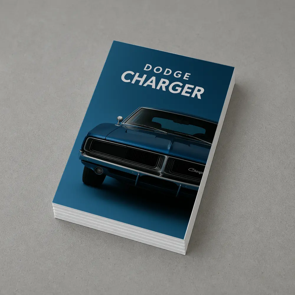 Dodge Charger Classic Muscle Car Blue – Postcards